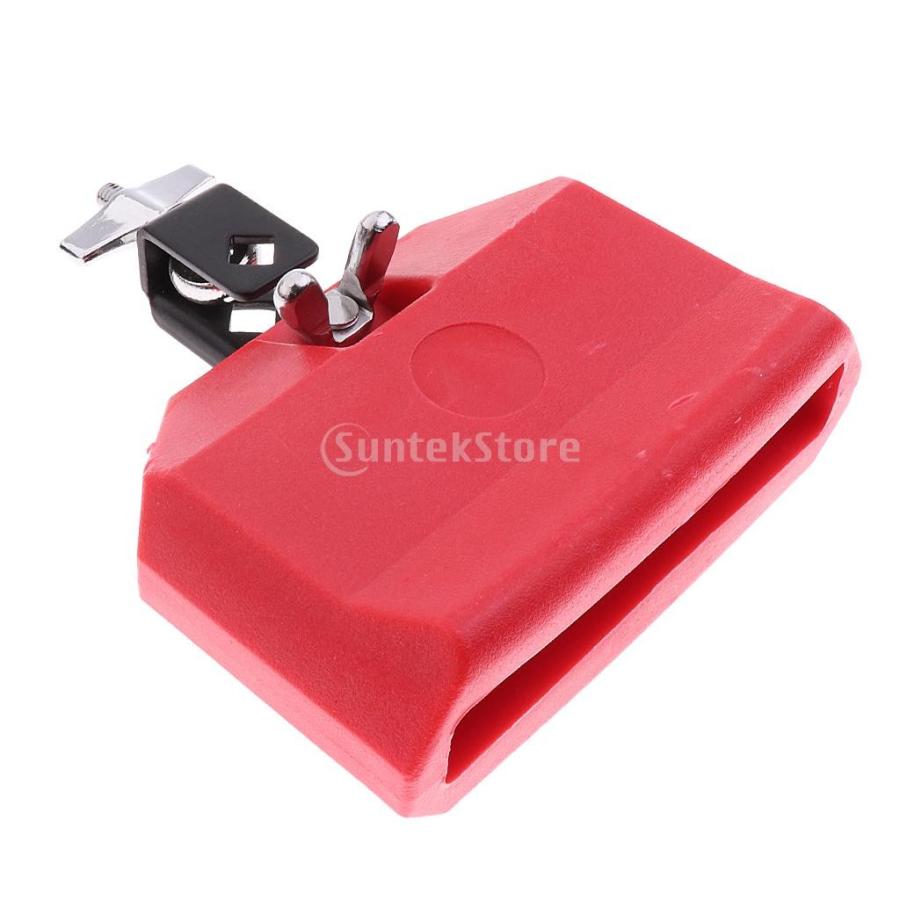 ハイピッチ ABS カウベル ドラム パーカッション 楽器 全3選択 - 赤