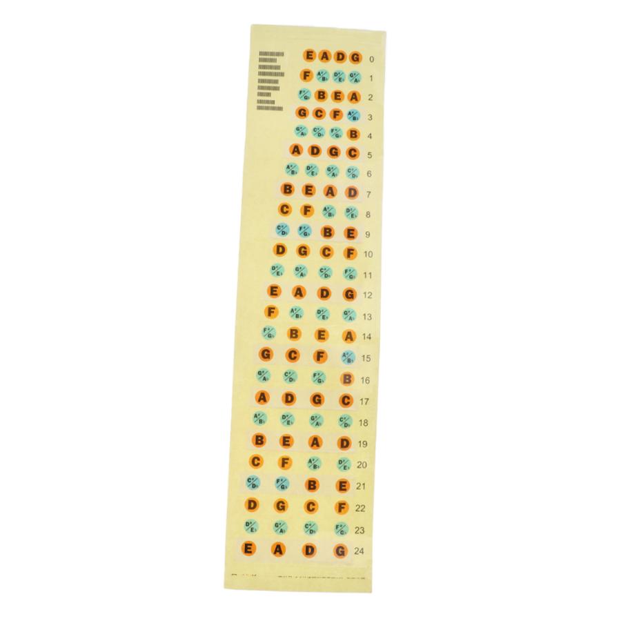 指板ステッカー フレットステッカー 絶品 スケール教則シール 4弦ベースギター用 初心者 練習