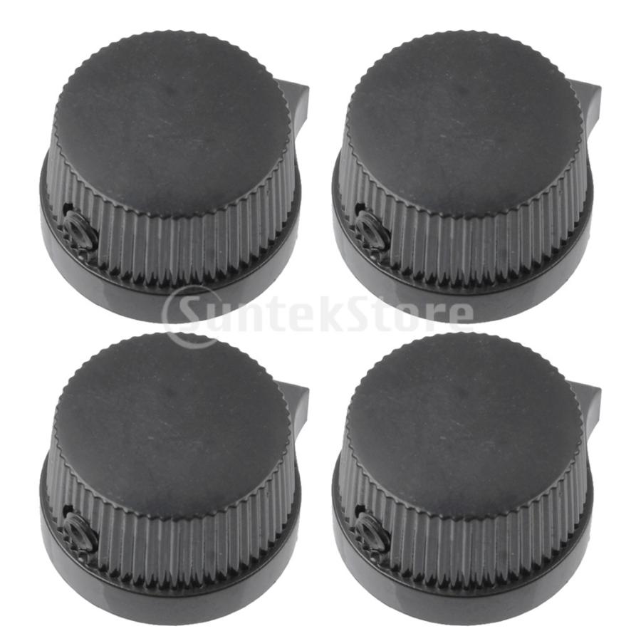 4個 プラスチック ギターコントロールノブ エフェクターペダルノブ