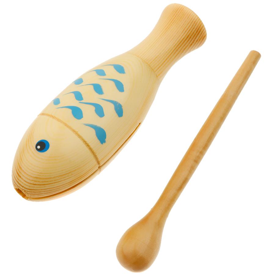子供の音楽リズム開発おもちゃ木製魚クラッパー手打楽器｜stk-shop