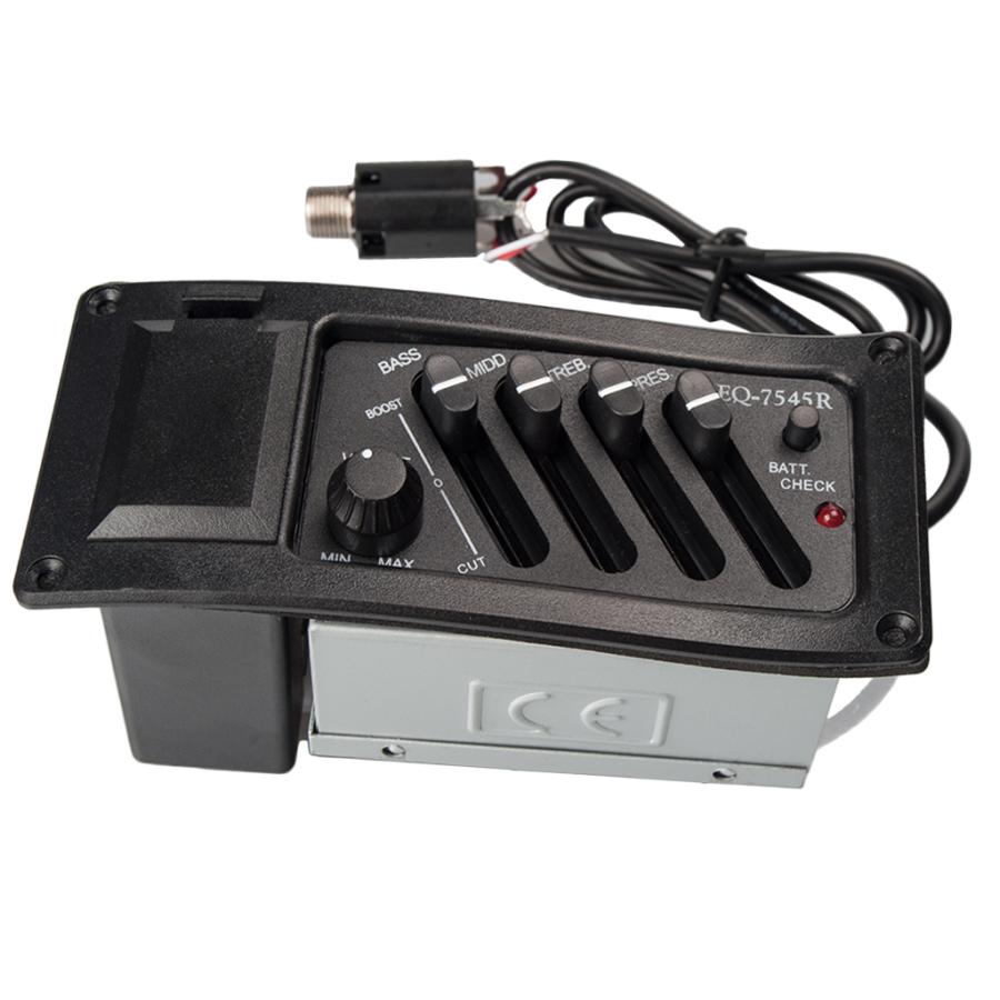 EQ-7545Rピエゾピックアップアコースティックギタープリアンプ