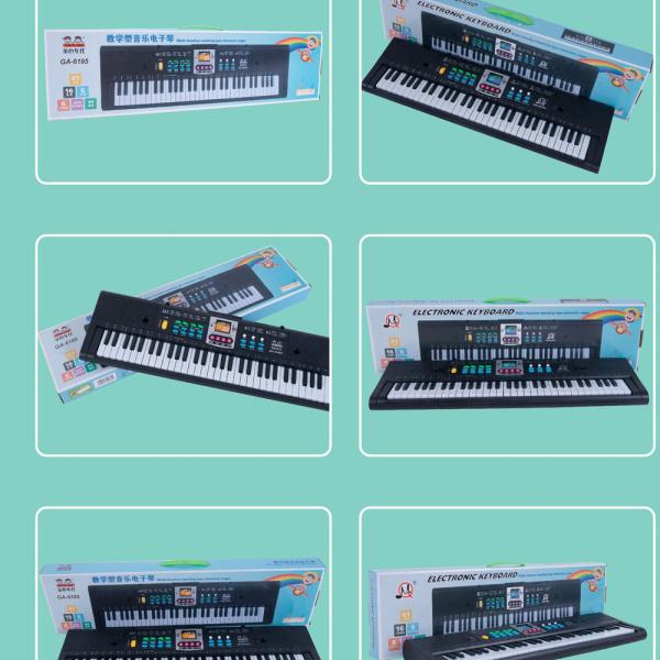 電子キーボード USB充電式 3-14歳 初心者向け 61キー 16種類の