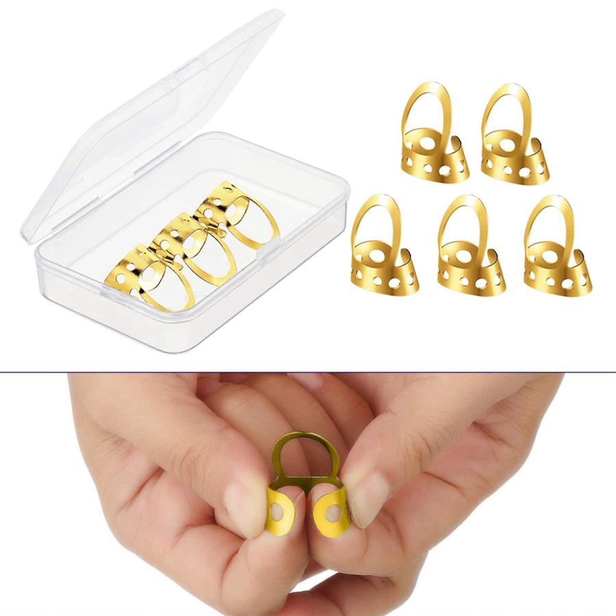 8pcsメタルギターフィンガーピックベースギターフィンガーピックゴールドミディアム Stkショップ 通販 Yahoo ショッピング