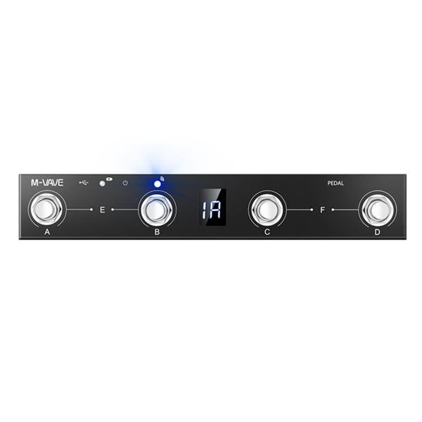 ポータブルワイヤレス4ボタンMIDIフットコントローラーペダル充電式