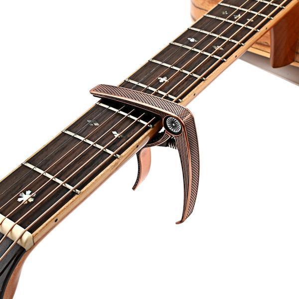代引き不可】 スプリング式 カポタスト 黒 クリップ エレキギター フォークギター キー変更