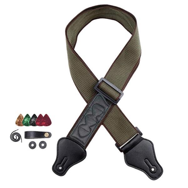 ギター・ベース用ストラップ ピックホルダー付きギターストラップ ギターショルダーストラップ