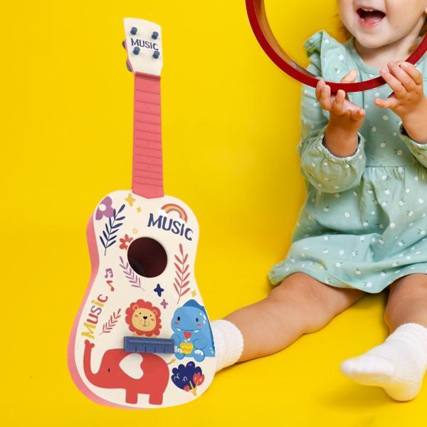 子供のウクレレのおもちゃミニ子供ギターコンパクトサイズ初心者赤ちゃんのおもちゃ教育楽器のおもちゃ新年クリスマスギフト , ピンク｜stk-shop｜06