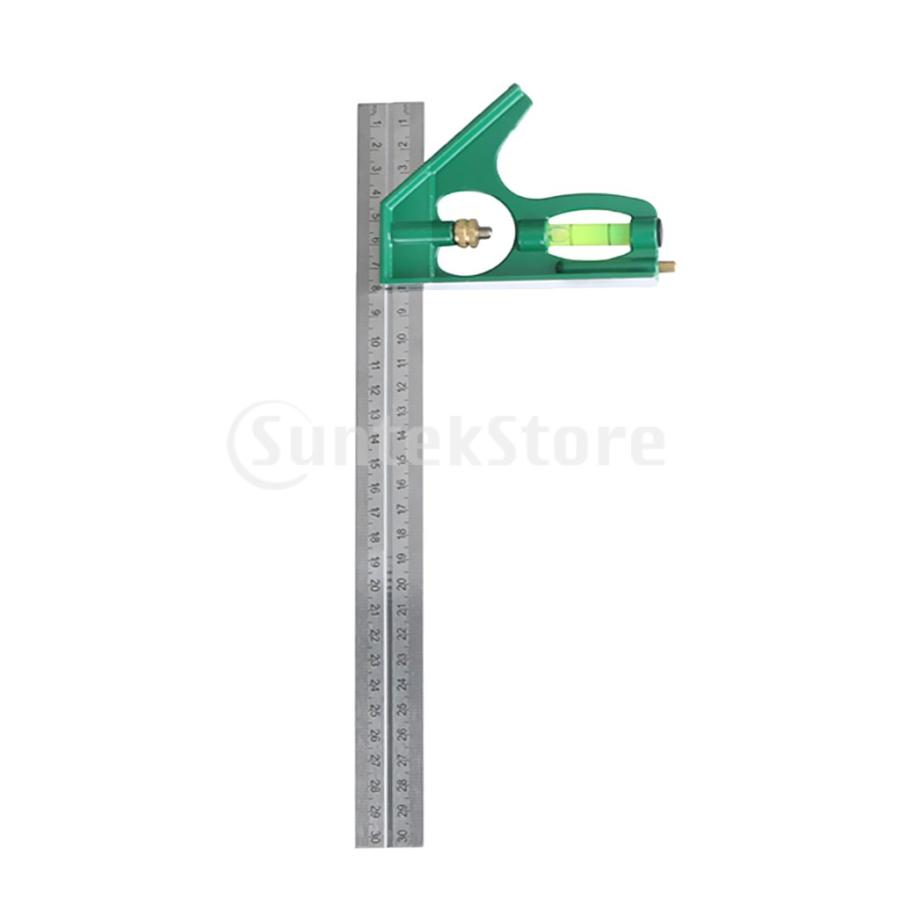 12インチ 0-180度 角度定規 角度ルーラー ルーラー 内外角度 測定ツール 全2色選べる  - 緑｜stk-shop