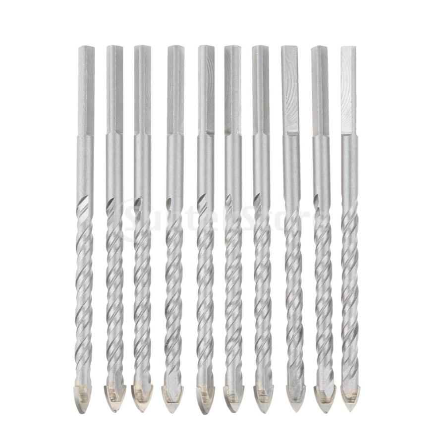 ツイストドリルビット ストレートシャンク ドリル刃 回転ツール チタンコーティング 6mm 10個入り Stkショップ 通販 Yahoo ショッピング