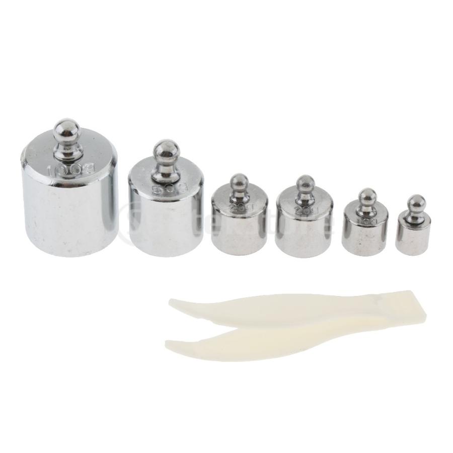 200gの校正分銅セット - 100g 50g 2x20g 10g 5g.ピンセット付き : STK