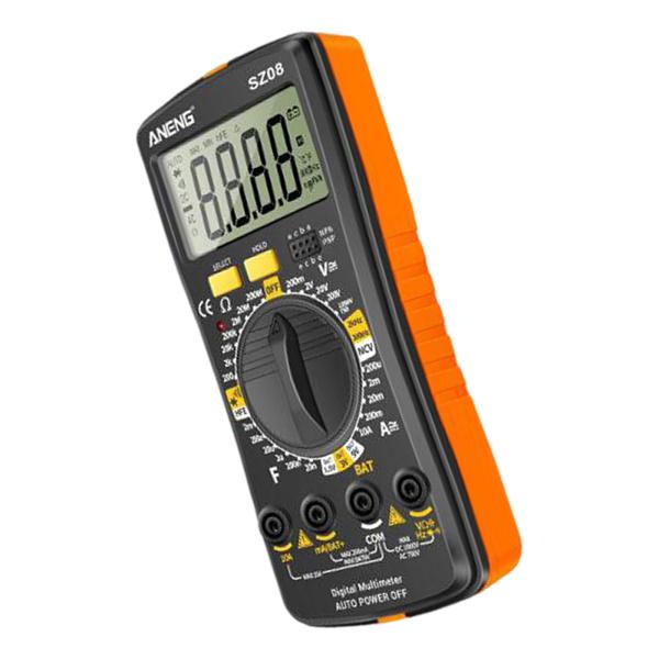 期間限定送料無料 印象のデザイン デジタルマルチメーターLCDオートレンジマルチメーター電圧計電流計テスターメーターオレンジ