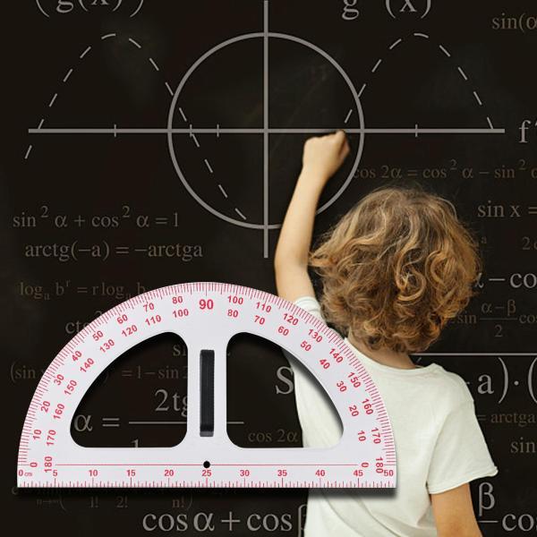 分度器数学分度器、取り外し可能なハンドル付きのジオメトリ数学定規
