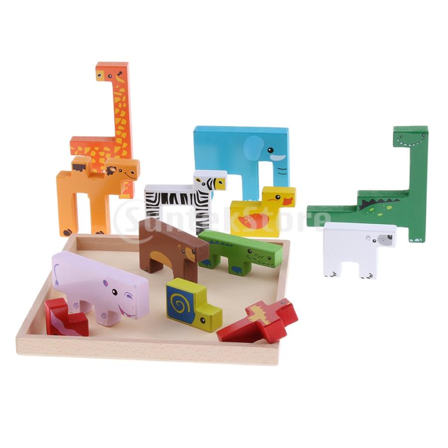 F Fityle 木製パズル ジグソーパズル 動物パズル ブロック 知育玩具 Stkショップ 通販 Yahoo ショッピング