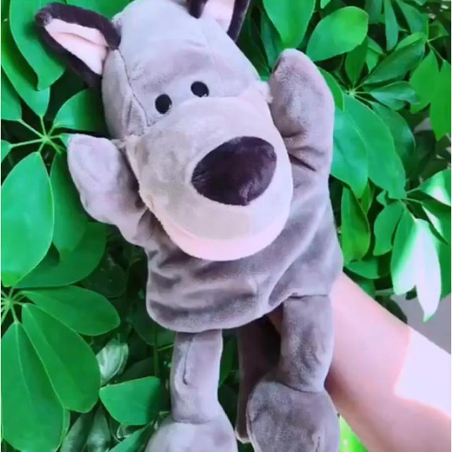 子供のための31cmの柔らかいプラシ天の動物園の動物の手人形はロールプレイオオカミのふりをします Stkショップ 通販 Yahoo ショッピング