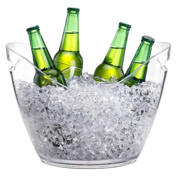ボウル 食器 たらい ビール冷却 ドリンク冷却 透明 高級感 氷盛り ビール盛り 大容量 多用途 軽量 耐久性 再利用可能 冷蔵庫 新生活 来客