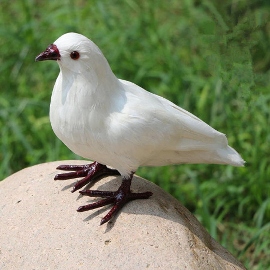 鳩の置物 人工羽根 現実的き 鳥の装飾 屋外 庭園 おとり インテリア