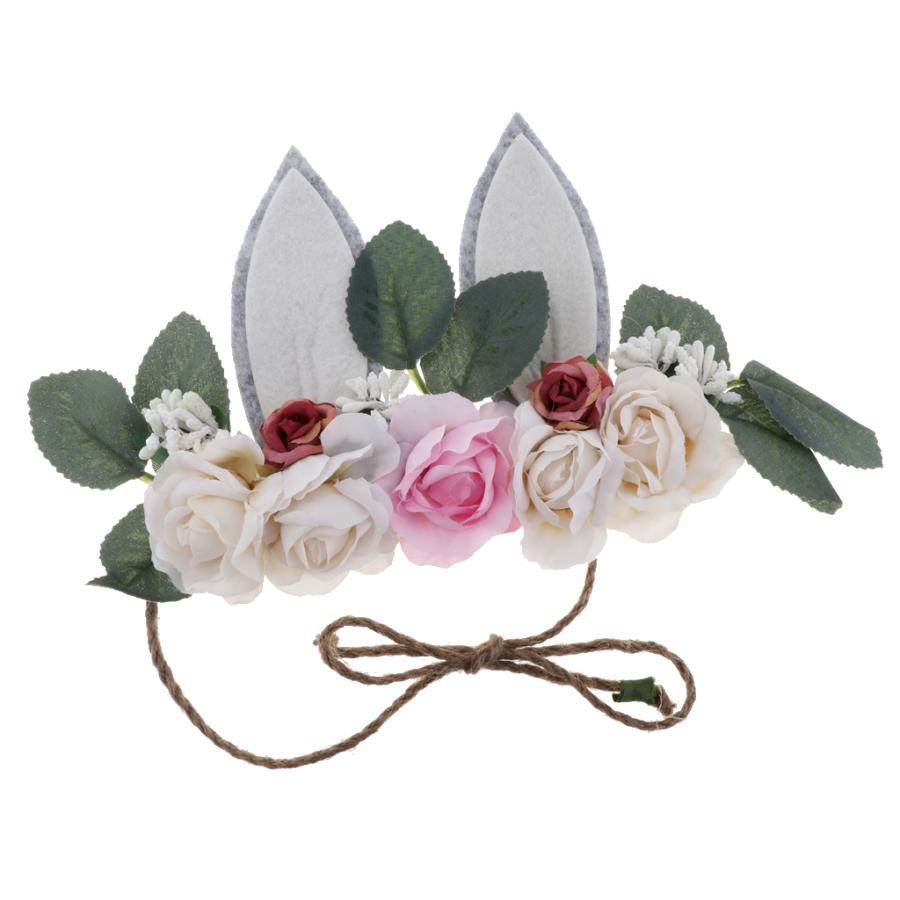 ブランド品専門の 子供 赤ちゃん 女の子 花輪 フラワー ウサギの耳の形 ヘアバンド ヘッドバンド ヘアアクセサリ 全3種類 Karolinemedeiros Com Br