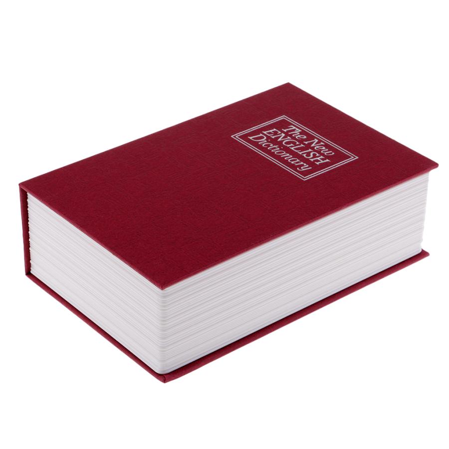 辞書形 秘密 貴重品金庫 現金ボックス ロック キー付き 4色選ぶ 貯金箱 コイン/現金 保管 収納