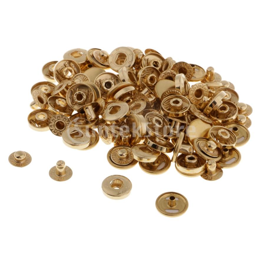 革製の工芸品用の金属製のファスナースナップリベットボタン30セット