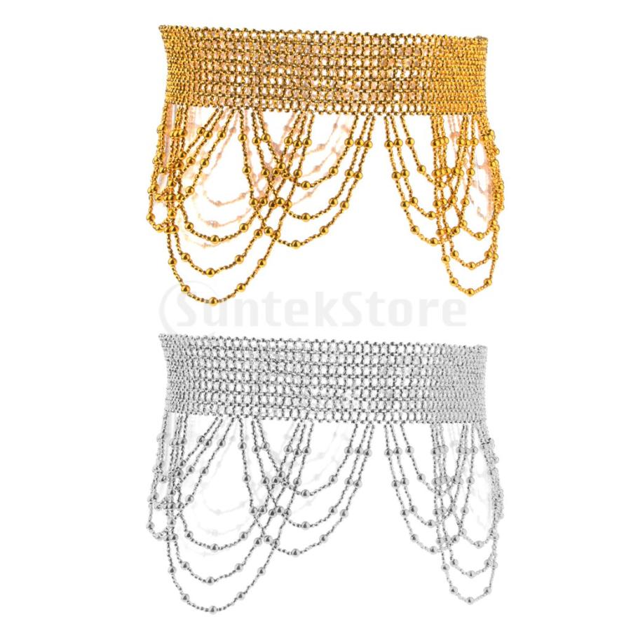 ラインストーンタッセルウエストチェーンベリーダンスヒップチェーン