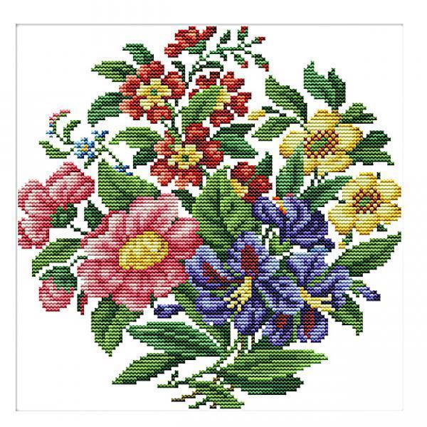SALE／56%OFF】 クロスステッチキット 図柄印刷 印刷パターン 花 DIY
