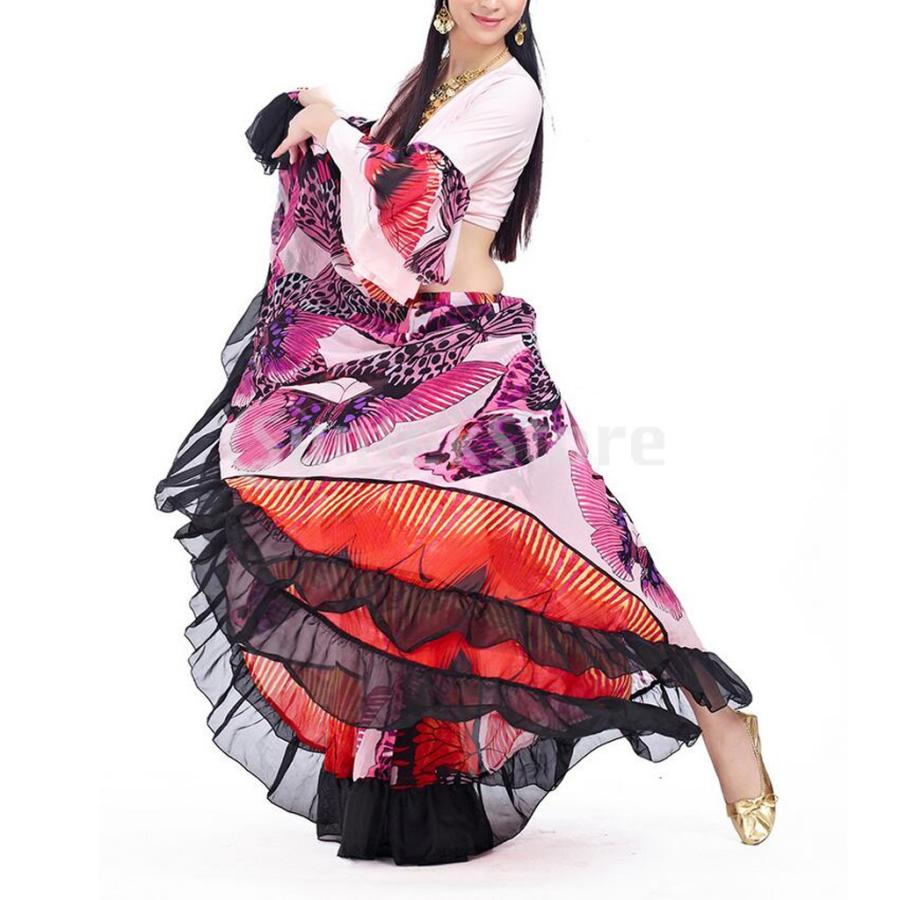 ベリーダンス25ヤードの部族のジプシーのマキシスカートのハロウィーンの踊りの衣装｜stk-shop