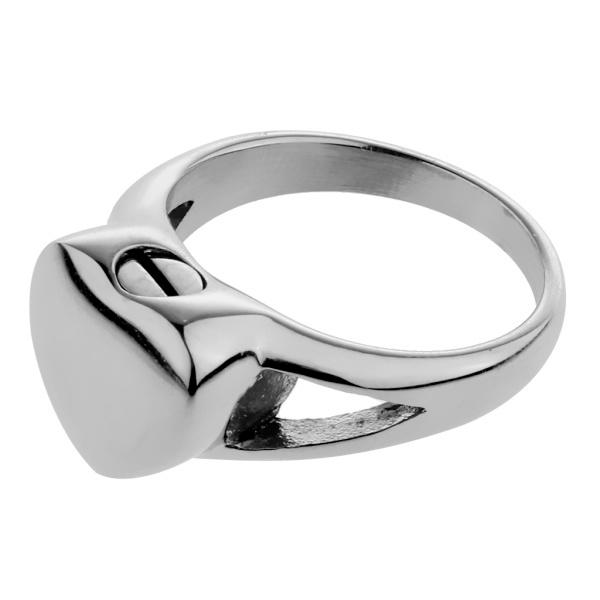 メモリアル リング ハート型 防水 火葬灰 遺骨 チタン鋼 チャーム