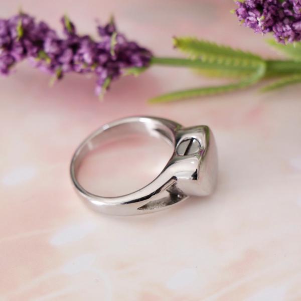 メモリアル リング ハート型 防水 火葬灰 遺骨 チタン鋼 チャーム