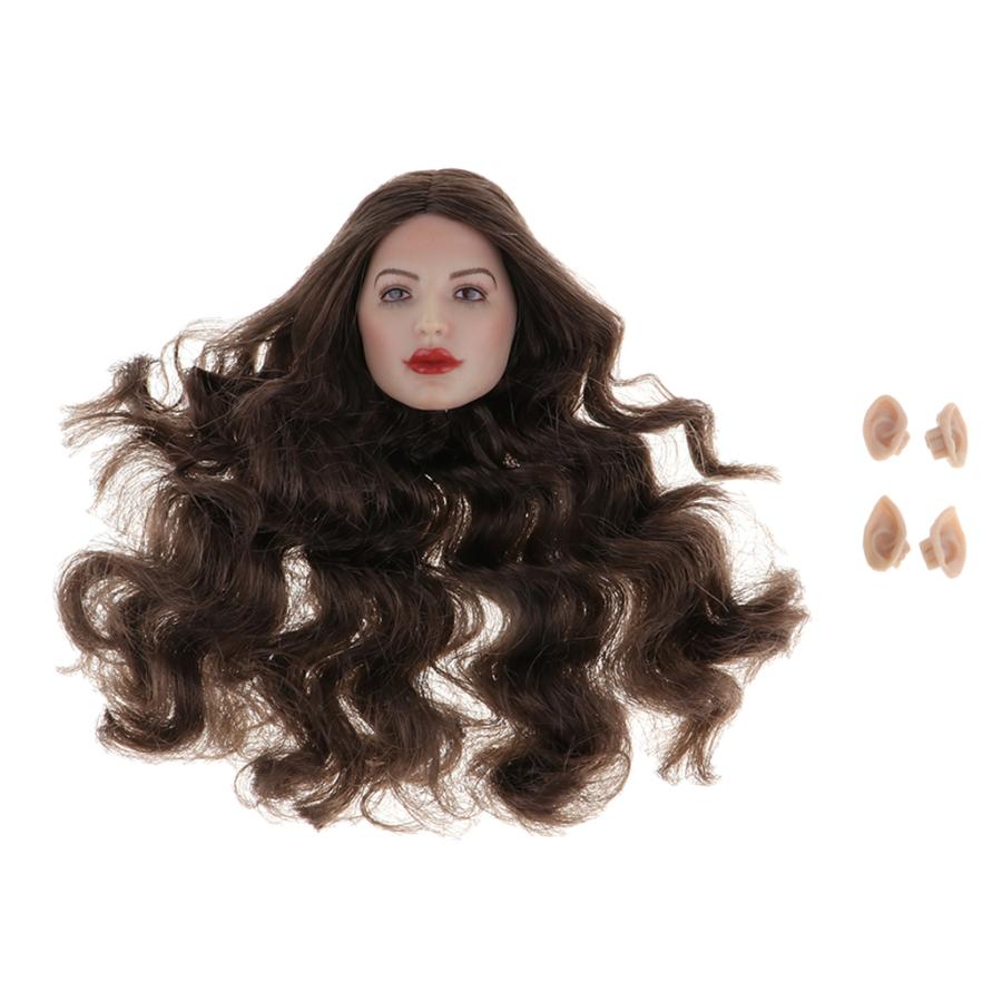12インチアクションフィギュアボディ用耳付き1 6女性ヘッドスカルプト彫刻モデル Stkショップ 通販 Yahoo ショッピング
