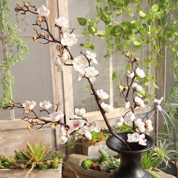 梅の花人工シルクフラワー枝ホームウェディング花の装飾DIYフラワーアレンジメント｜stk-shop｜05