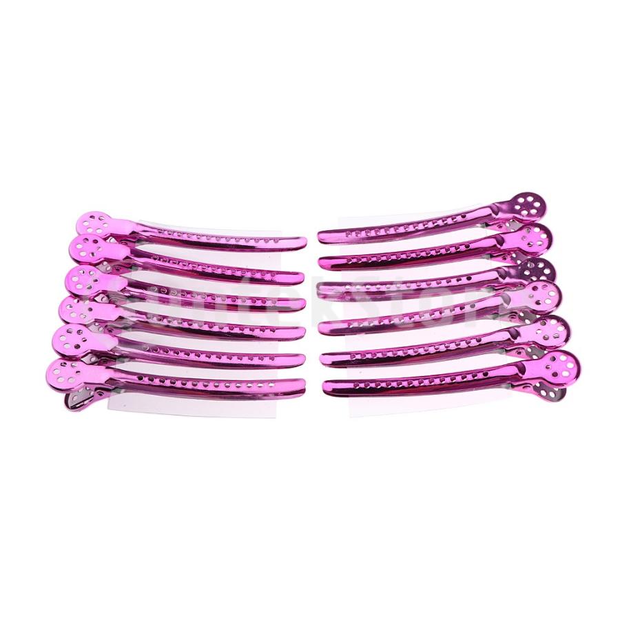 12個 ステンレス製 アヒルセクショニング クリップ ヘアクリップ 美容師 ヘアカット スタイリングクランプ 5色 Stkショップ 通販 Yahoo ショッピング