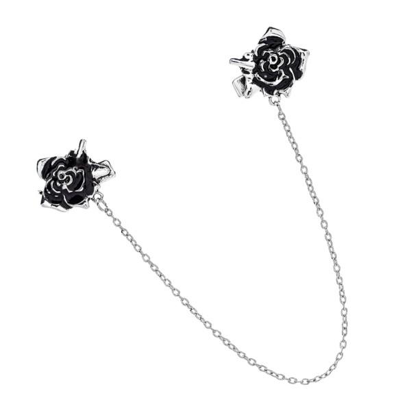 セーターカラークリップ セータークリップ チェーン ブローチ クリップ