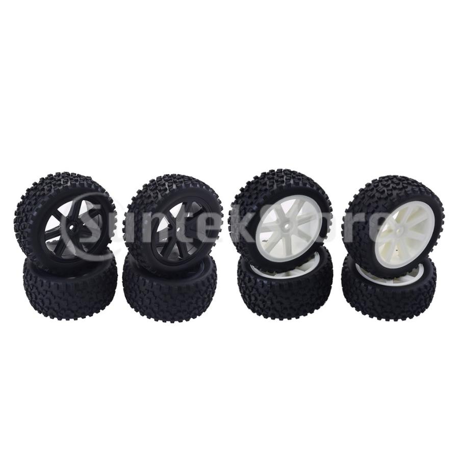 RCカーパーツ タイヤ & ホイールリム ゴム 1/10 Traxxas HSP HPI RCカー用 交換部品 全2色 98107589