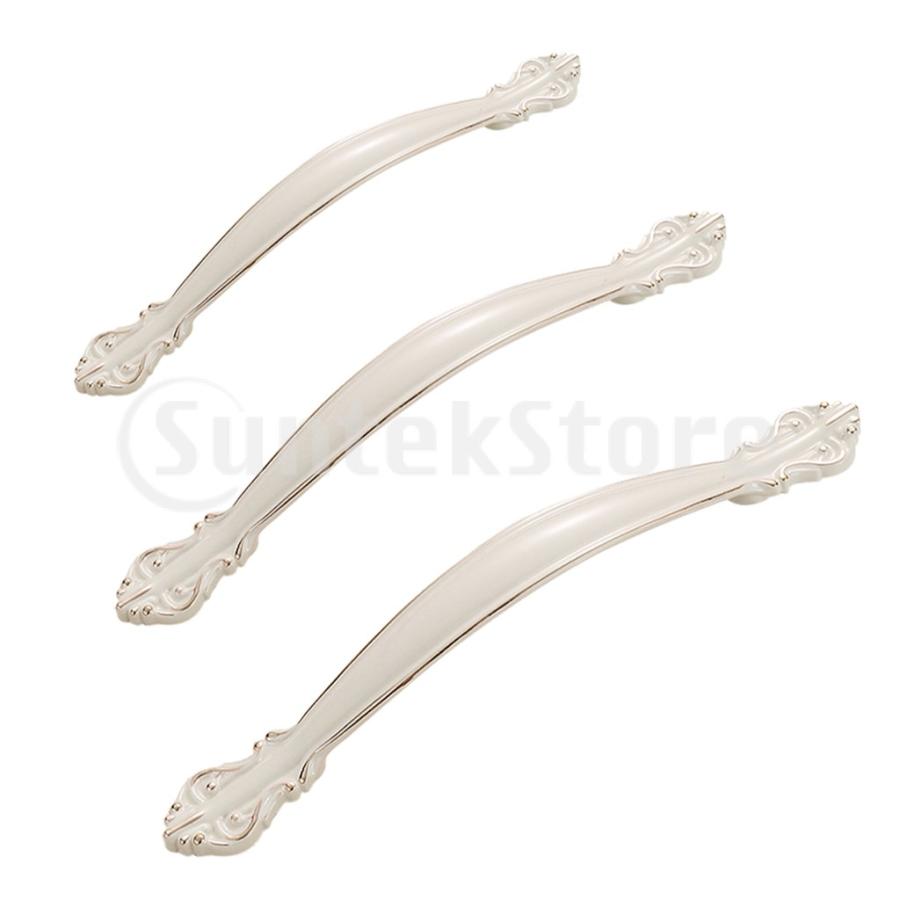 プルハンドル 引き出しハンドル ドア取っ手 ツマミ 亜鉛合金製 白