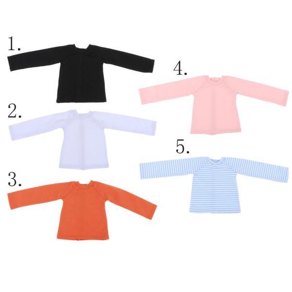 全4色 長袖 Tシャツ ドールシャツ 1/4 BJD XinYi人形服 装飾