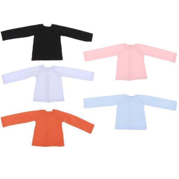 全4色 長袖 Tシャツ ドールシャツ 1/4 BJD XinYi人形服 装飾