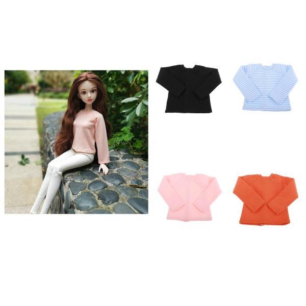 WY614 BJD 4分ドール 衣装 Tシャツ　人形服　5点セット ハンドメ 全4色 長袖 Tシャツ ドールシャツ 1/4 BJD XinYi人形服 装飾