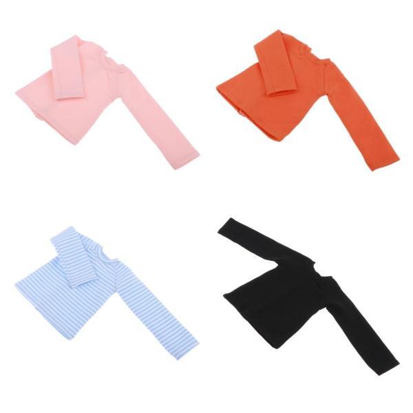 全4色 長袖 Tシャツ ドールシャツ 1/4 BJD XinYi人形服 装飾