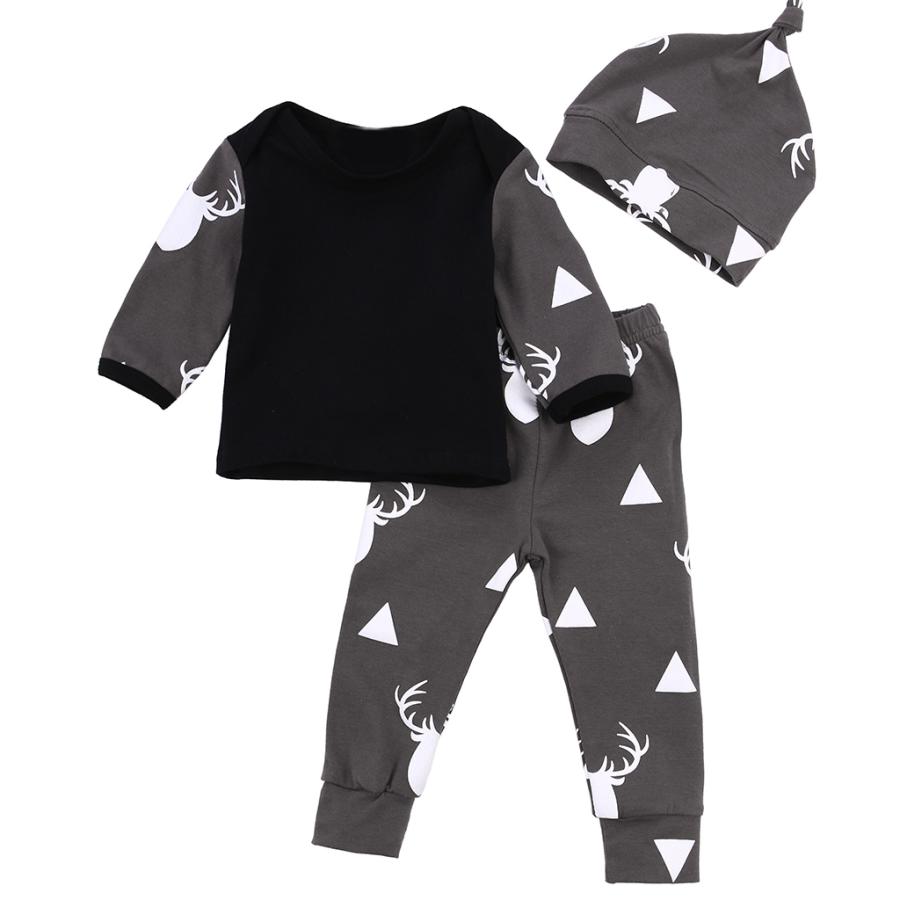 【SALE／56%OFF】 日本最大のブランド 0-2歳 幼児 赤ちゃん 鹿 Tシャツ + パンツ 帽子 スリースーツ 衣装 コットン 全4サイズ avmap.gr avmap.gr