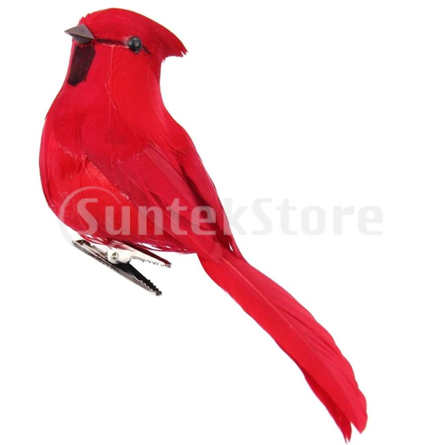 鳥 リアル 置物 アーティフィシャルバード クリップ付き シェルフ 木の