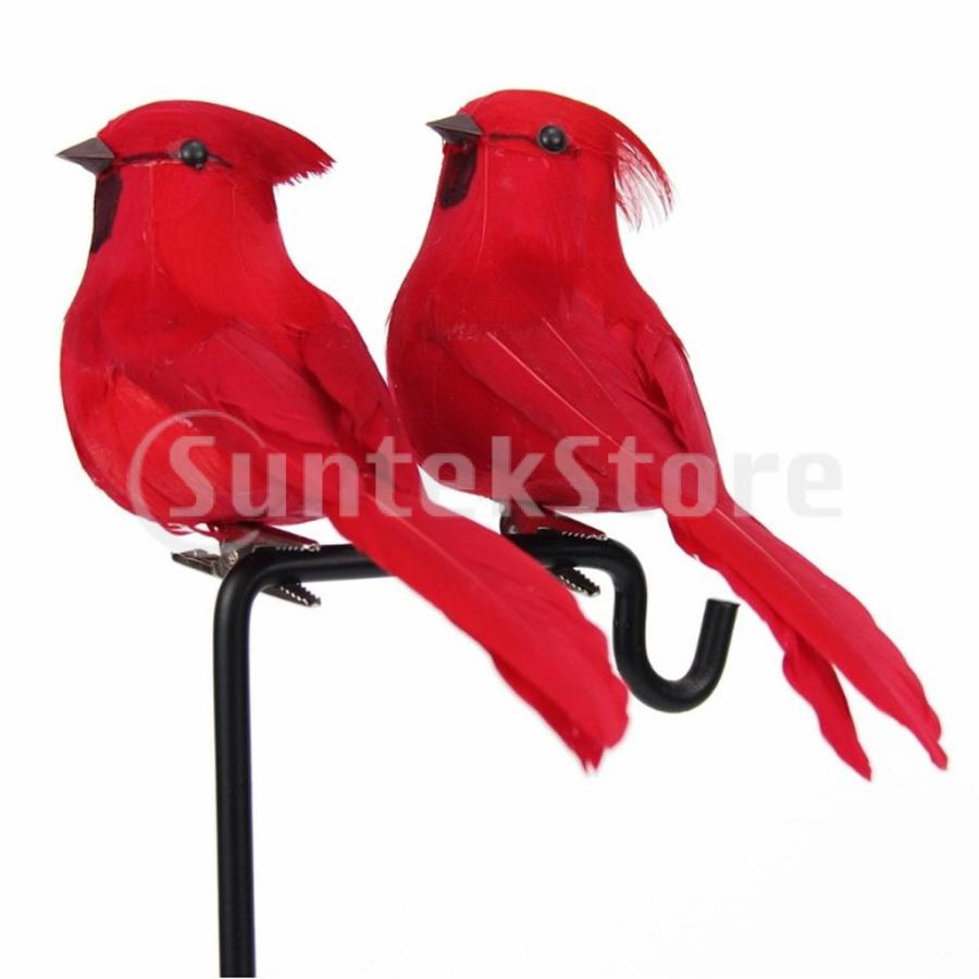 鳥 リアル 置物 アーティフィシャルバード クリップ付き シェルフ 木の