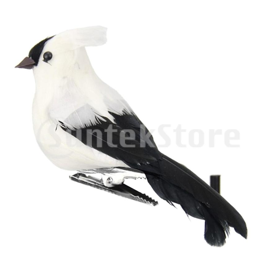 鳥 リアル 置物 アーティフィシャルバード クリップ付き シェルフ 木の