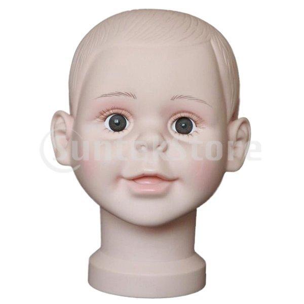 ヘッドマネキン 子供 ヘッドモデル 人形 PVC マネキンモデル トルソー