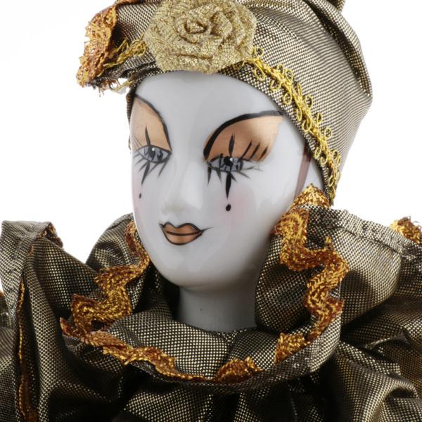 磁器ドール ピエロドール 42cm ピエロ人形 ハロウィーン用 装飾