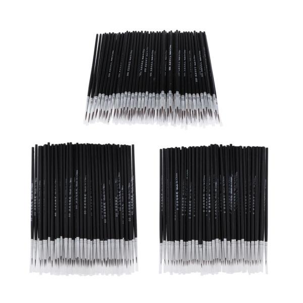 約100本セット 超極細 ペイントブラシ 面相筆 ペイント筆 毛筆 画材筆