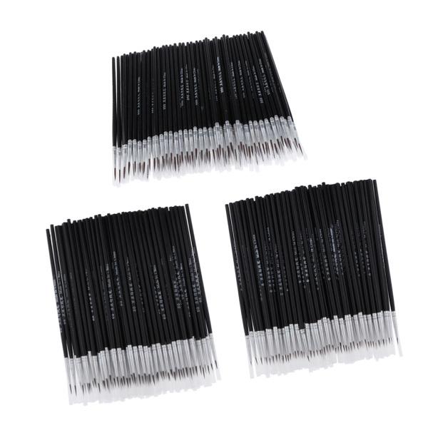 約100本セット 超極細 ペイントブラシ 面相筆 ペイント筆 毛筆 画材筆