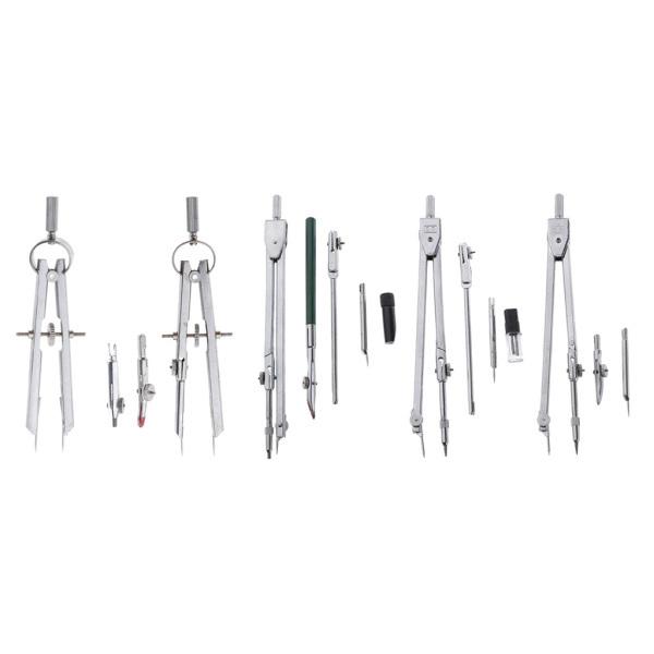 プロの学生学校の金属コンパス図面測定ディバイダー精密ツール : STK