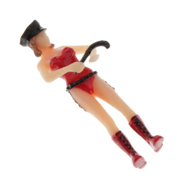 1/64スケール 女性人形 クラブフィギュア キャットスーツ 警察ごっこ ブロンド人形 SMシーン 2色選ぶ｜stk-shop