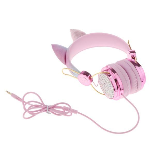 ユニコーンキッズキャットイヤーヘッドフォンガールズギフトキッズピンクヘッドフォンオンイヤーヘッドセットリトラブルヘッドバンド子供の誕生日プレゼント Stkショップ 通販 Yahoo ショッピング