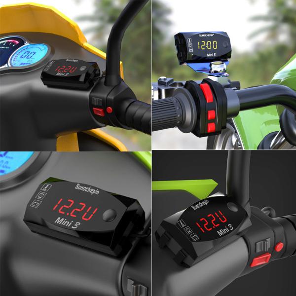 3-イン-1オートバイクロックLED温度計電圧計IP67 6V-30V｜stk-shop｜05